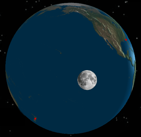 Globe earth moon photo from Australia and Florida