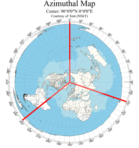 Flat Earth map is equidistant map