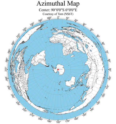 Flat earth antarctic map
