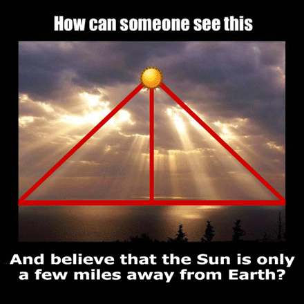 Flat Earth Sun Rays Through Clouds