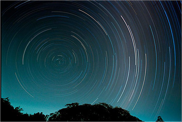 South Pole Star from Reunion Island, South Africa proves the globe Earth