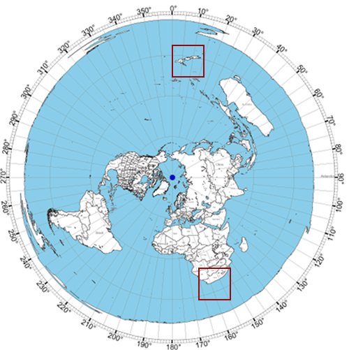 People in New Zealand and South Africa cannot both see the southern cross.