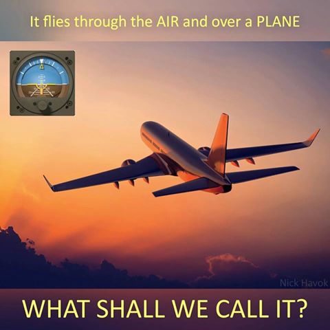 Flat earth meme - if flies through the Air over a Plane, what shall we call it?