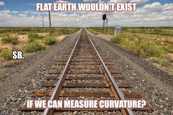 Shane Brownell‎ posted this meme on the Flat Earthers in Christ Facebook group, saying "Freight trains are NOT possible if the Earth had measurable curvature."