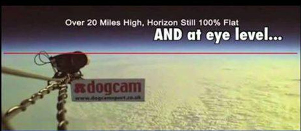 flat earth 100,00 feet horizon at eye level