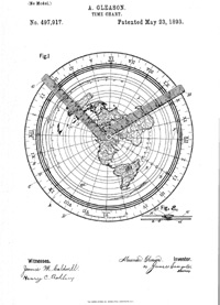 Flat earthers cite the Gleason's New Standard Map Of The World as a flat earth map.