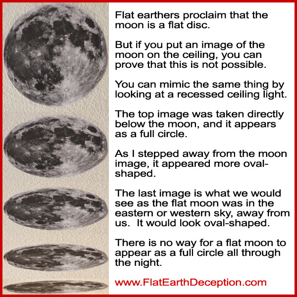 Flat earthers proclaim that the moon is a flat disc, but that simply cannot be true.