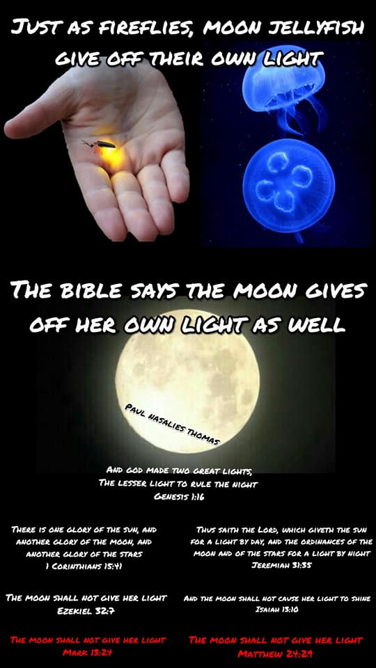 Flat Earther Nathan Roberts teaches that the moon provides its own light