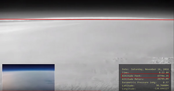 The High Altitude Balloon 18 video, which was published on Jan 7, 2019; shows the curvature of the earth.