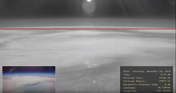 The High Altitude Balloon 18 video, which was published on Jan 7, 2019; shows the curvature of the earth.