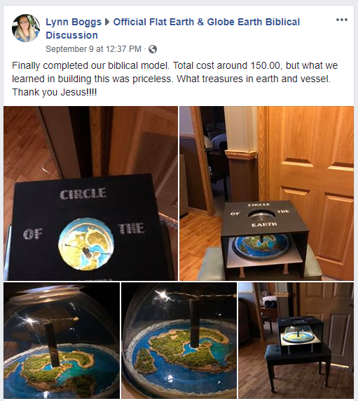 Lynn Boggs posted this on the Official Flat Earth & Globe Earth Biblical Discussion group.